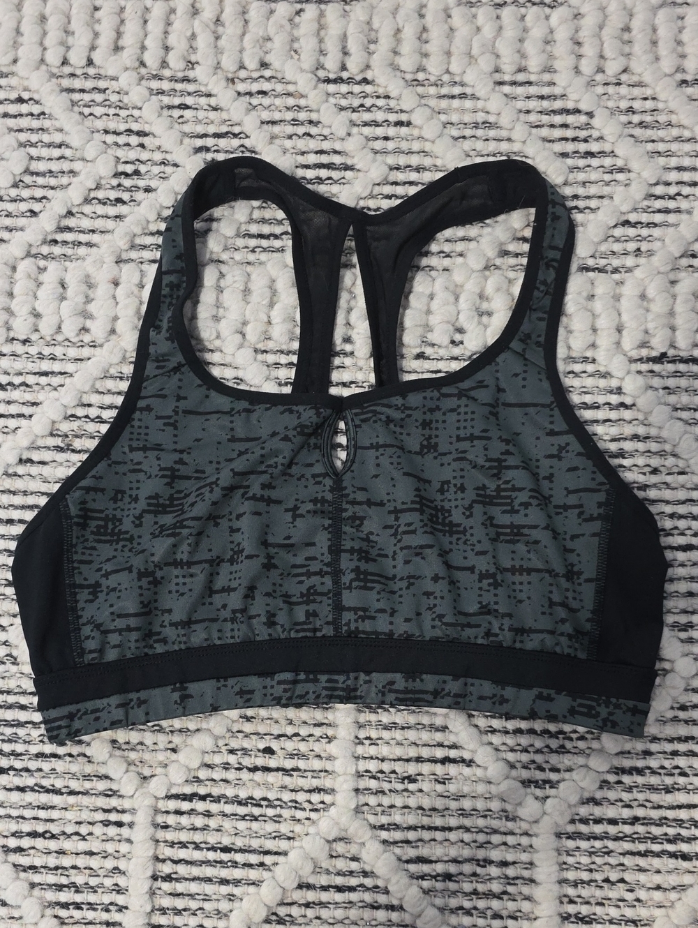 C9 by Champion Charcoal Patterned Racerback Sports Bra